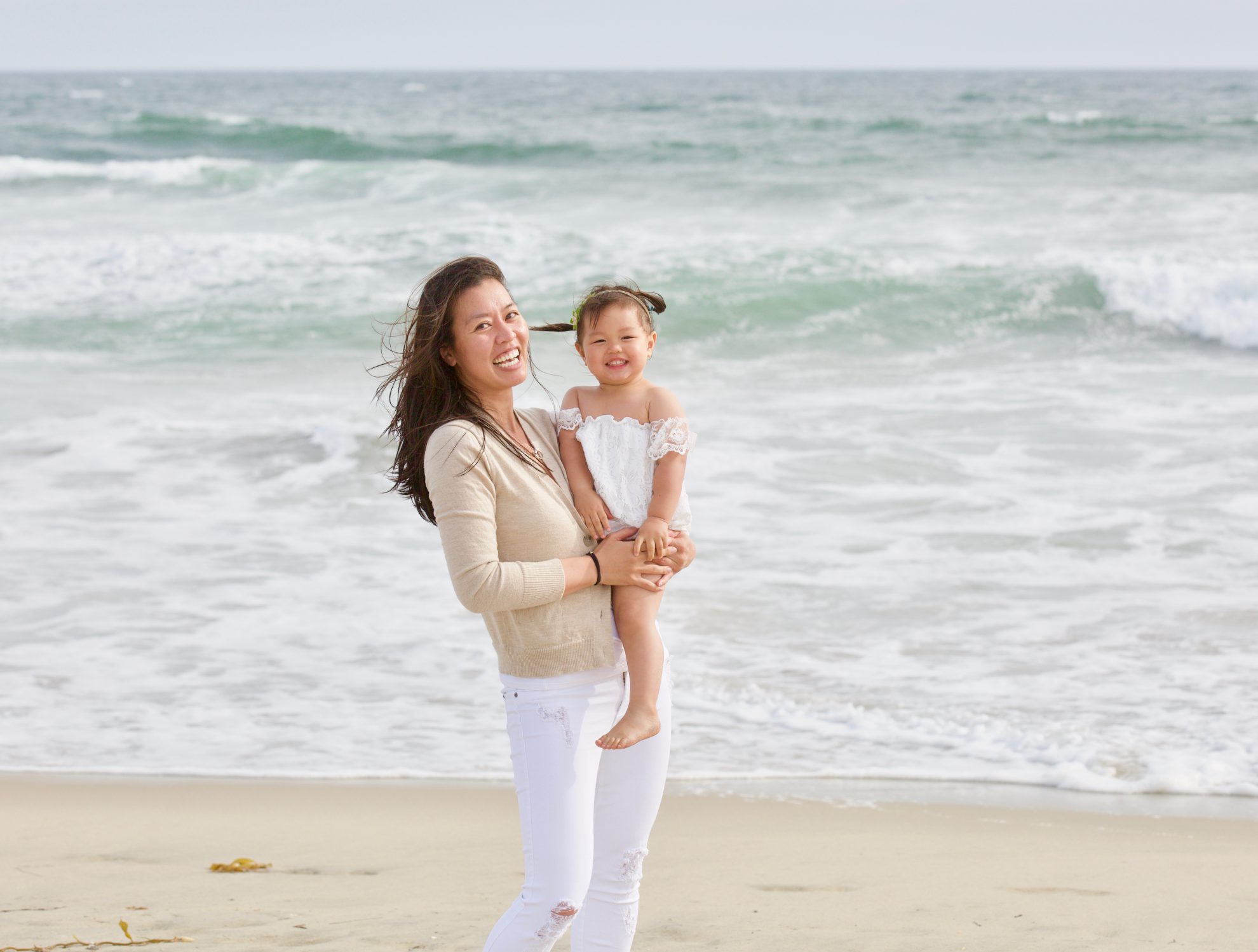 Dr. Pham and her daughter Dr. Eliana at the beach — sharing a passion for family and pediatric dentistry